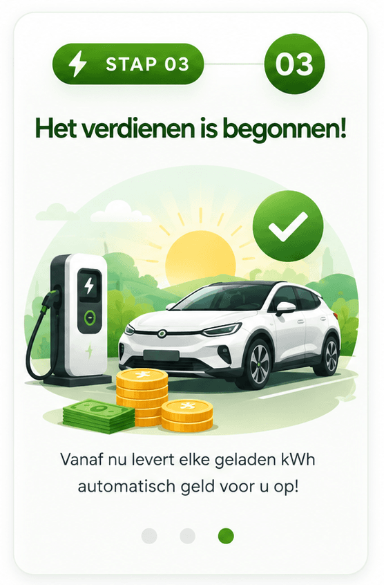 Stap 3 het verdienen is begonnen